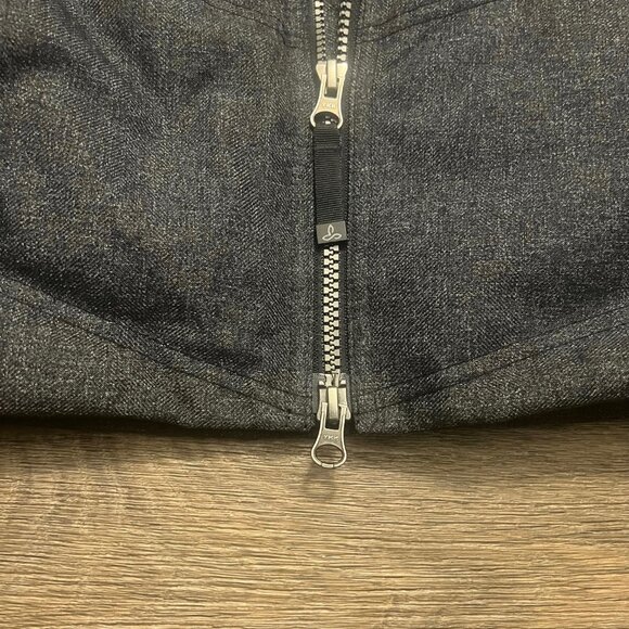 Prana Ronnie Down Jacket Puffer Coat Trench Long Charcoal Gray Size Small - Picture 8 of 11